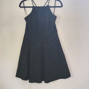 TRAC halter top Lace Navy blue Sleeveless Skater Dress 1 XL